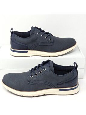 Hawker Rye Rabrovac Mens 8.5 Blue Perforated Lace Derby Oxford Comfort Shoes